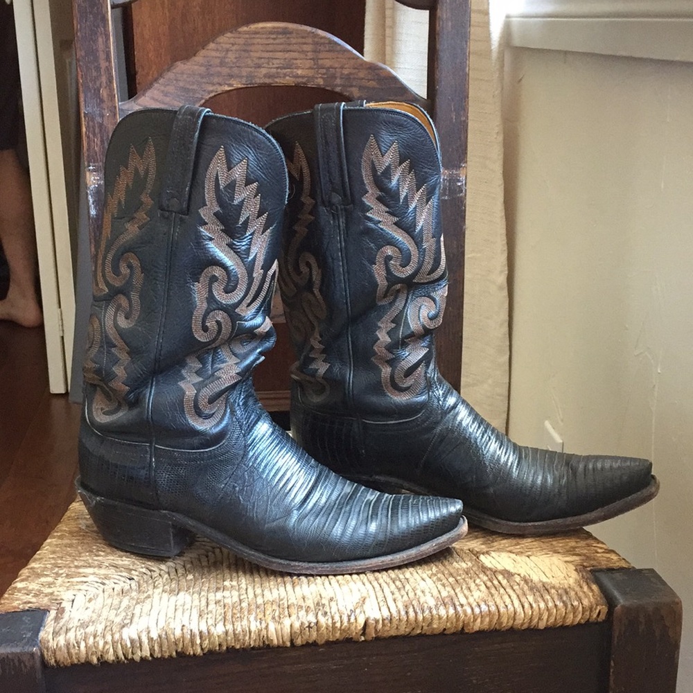 Men’s black luccches cowboy boots